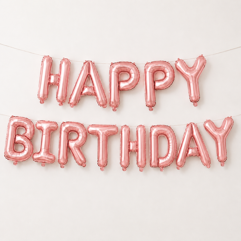 Baner Balon foliowy Happy Birthday - 6m x 40cm