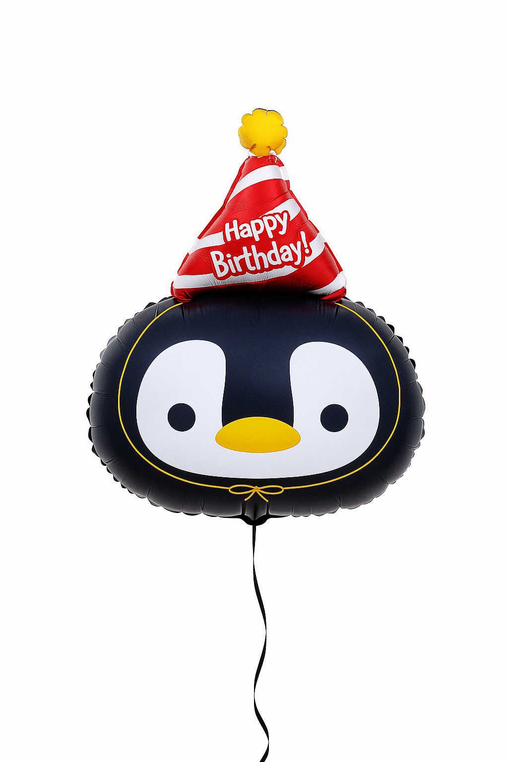 Balon foliowy pingwin z czapeczka 70×50 cm