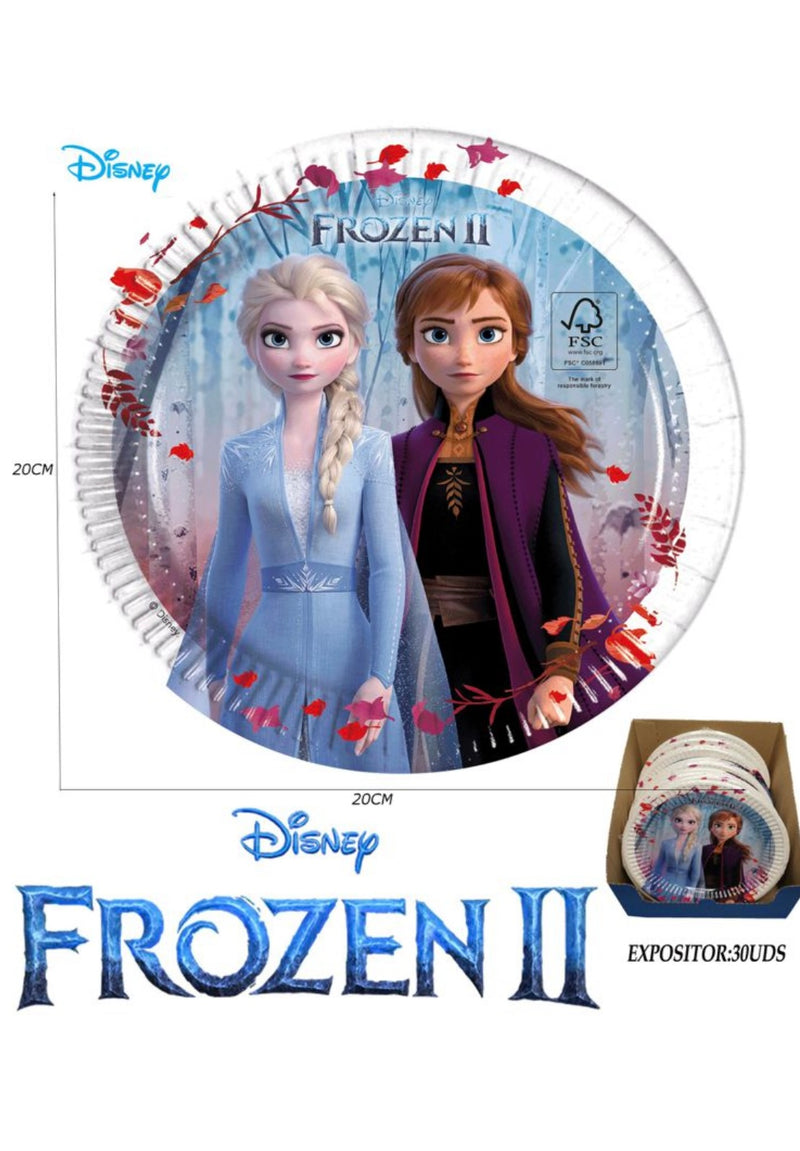 Talerzyki papierowe Frozen II 20 cm – Elsa i Anna | zestaw 6 sztuk