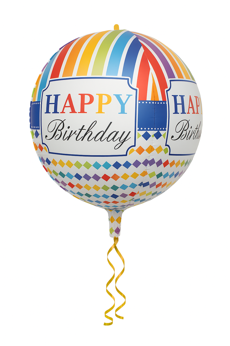 Kula 4d z napisem ,,Happy Birthday''
