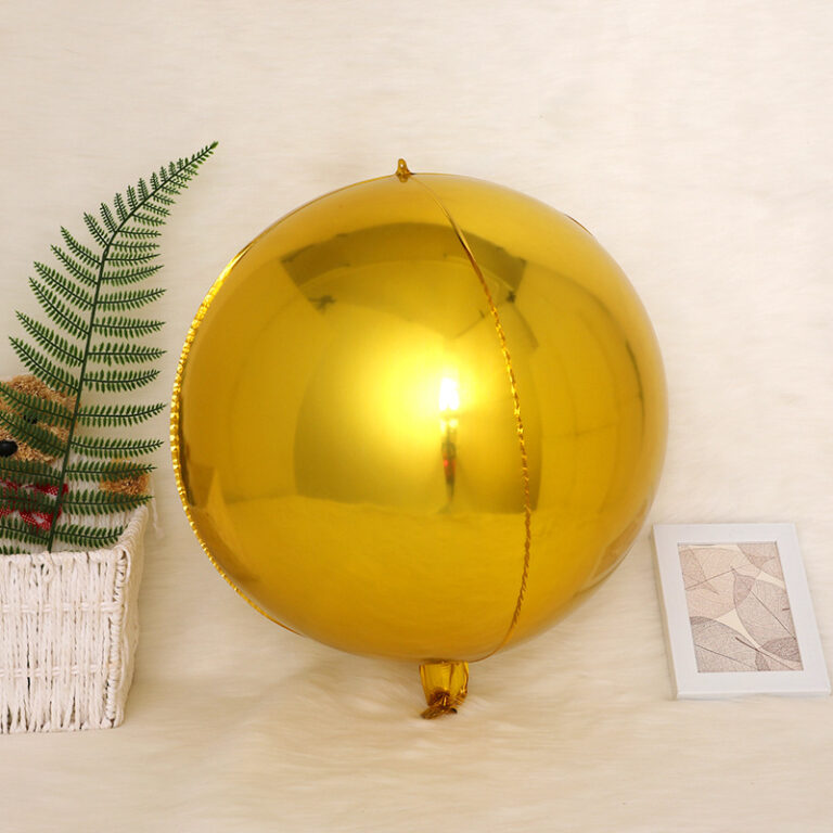 Balon foliowy kula 4d złota 60 cm