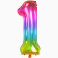Balon foliowy CYFRA 1, wielokolorowy - 100 cm