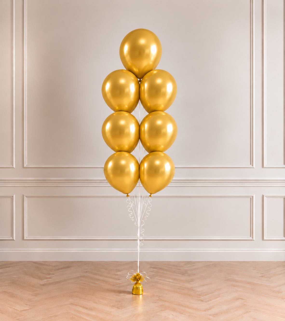 Zestaw Balonów lateksowy chrom złoty 30 cm
