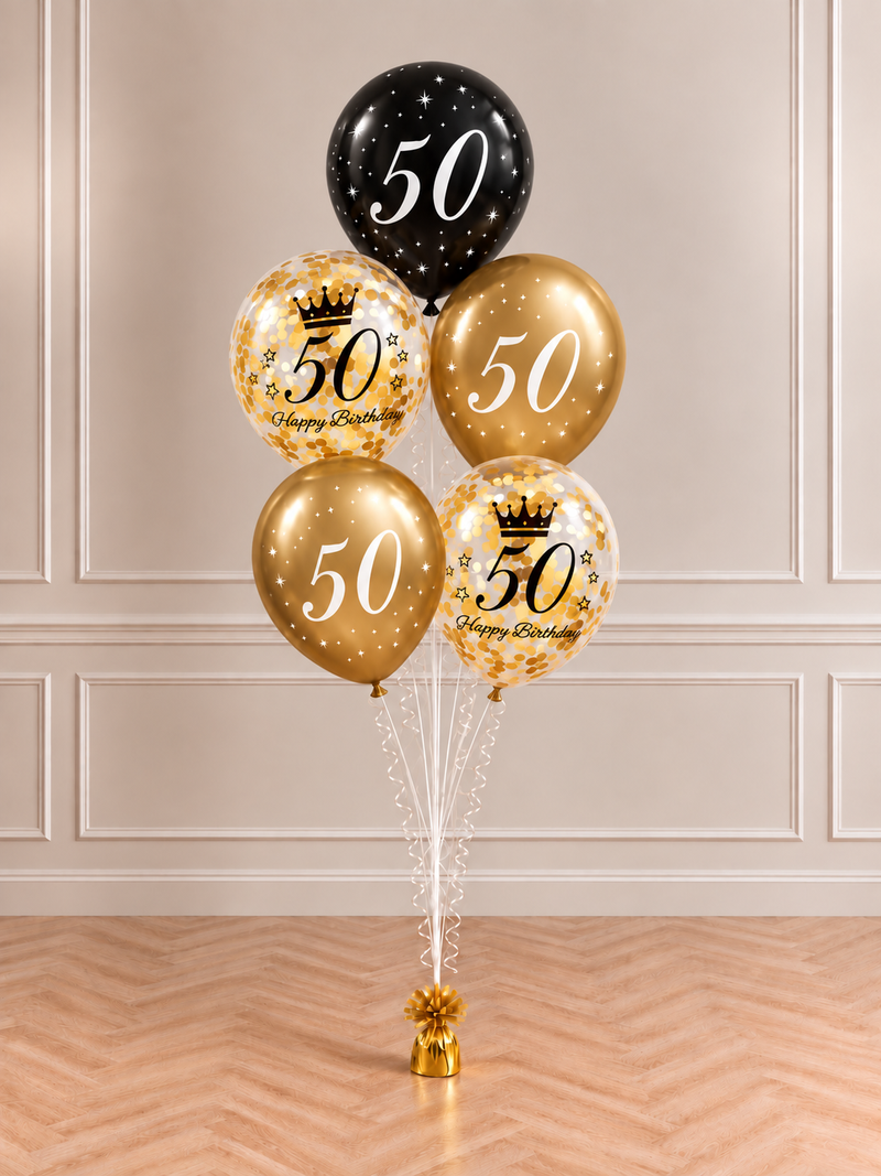 Zestaw balonów na 50 urodziny