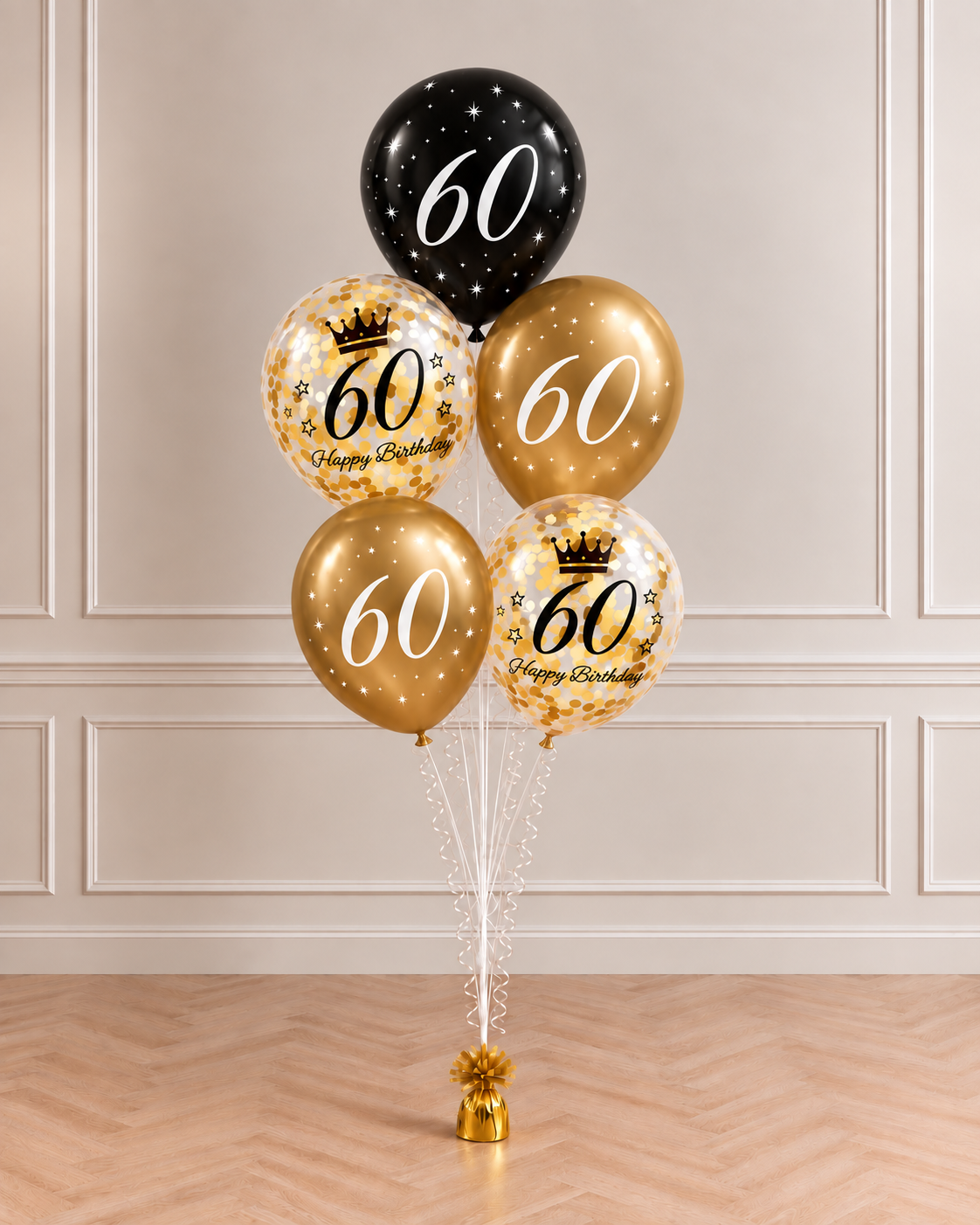 Zestaw balonów na 60 urodziny