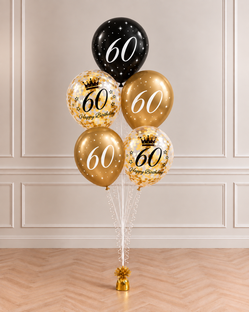 Zestaw balonów na 60 urodziny
