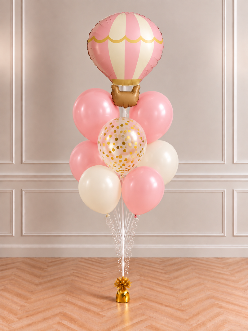 Zestaw ,,Odlatujący balon" Różowy