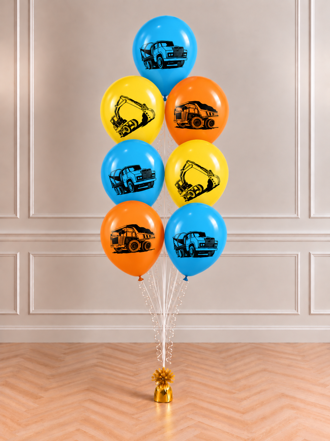 Balony lateksowe Koparki i Ciężarówki 30 cm