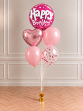 Zestaw 3D happy birthday- Różowy
