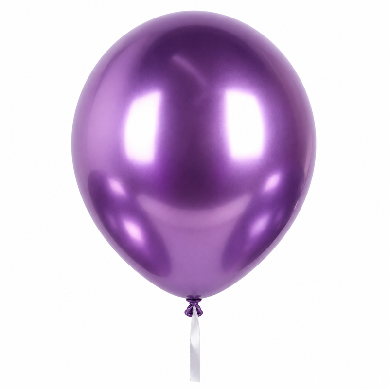 Balon lateksowy fioletowy chrom 30 cm – hel Warszawa / wysyłka