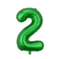 Balon foliowy cyfra 2 zielony - XXL 100cm