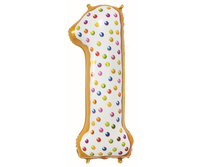 Balon Foliowy cyfra 1 ciasteczko - 78cm